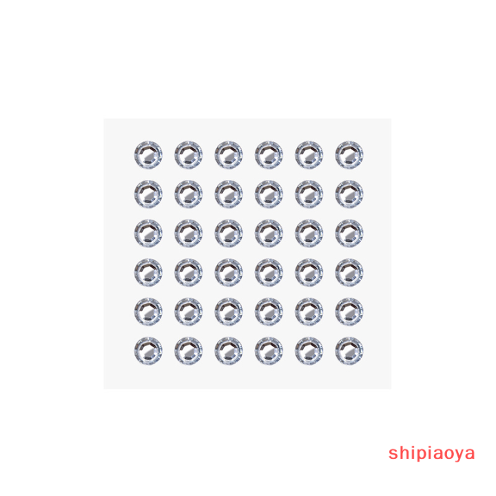 shipiaoya-อัญมณีมีกาวในตัวพลอยเทียมสติกเกอร์คริสตัลอัญมณีประดับร่างกายสติกเกอร์ตกแต่งบ้านแต่งหน้า
