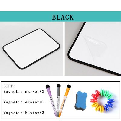Magnetic Whiteboard Erasable Double Side Dry Erase Board Message Writing for Kids Mini Whiteboard Office School Supplies A4 Size