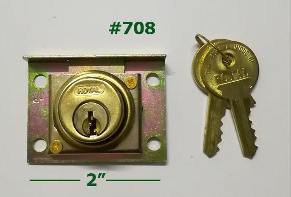 กุญแจลิ้นชัก-708-กุญแจตู้-อะไหล่กุญแจ