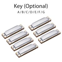 7 Keys Folkmaster Standard 10-Hole Diatonic Harmonica Beginner Blues Gaita Key of A B C D E F G Woodwind Musical Instrument