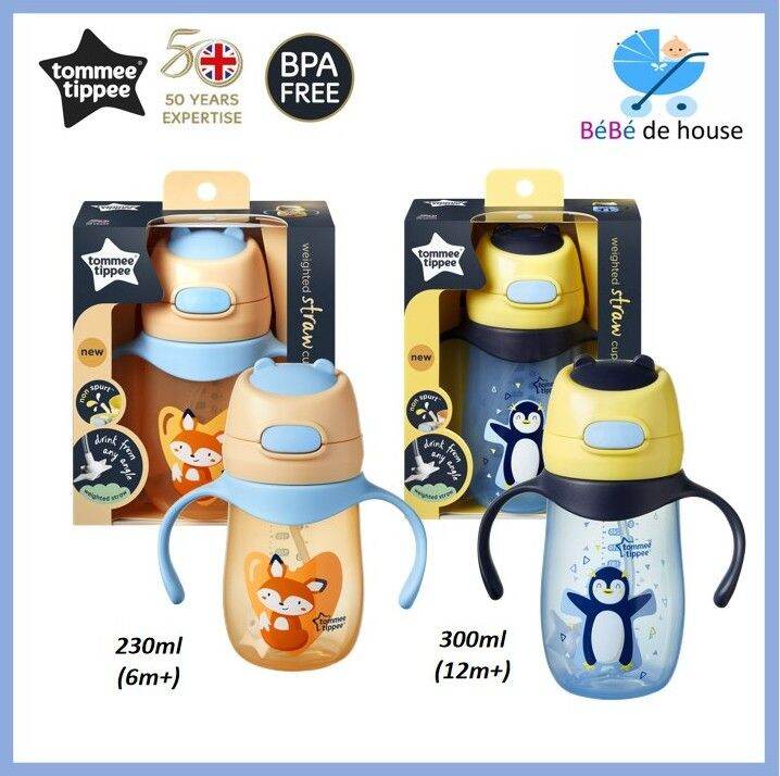 Tommee Tippee Weighted Straw 2 Handle Cup 240ml / 300ml 1 Unit Lazada