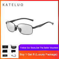 Kateluo Day Night Vision แว่นกันแดดอลูมิเนียมคู่ photochromic UV400 7755P