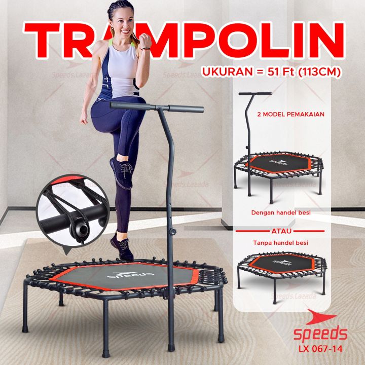 Sorg tub foretage SPEEDS Trampoline Fitness Trampolin Gym Alat Olahraga Lompat Trampolin Jump  Fitness 067-14 | Lazada Indonesia