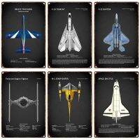 2023 ▣☏ Aircraft Metal Signage Fighter Jet Tin Painting Vintage Military Fan Poster Mural Home Living Room Club Wall Art Decor Aesthetic