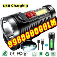 【เรือจากประเทศไทย】flashlight Rechargeable ไฟฉายพกพากลางแจ้งไฟฉาย LED ชาร์จใหม่ได้สว่างสุดๆระยะยาว USB ชาร์จซีนอนในครัวเรือนขนาดเล็กไฟยุทธวิธี