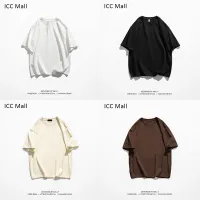 ICC คอกลม เสื้อยืด สุภาพสตรี เกาหลี วินเทจ ผ้าฝ้าย สวมใส่สบาย ๆ นุ่ม เสื้อยืด oversize หลวม เสื้อผู้หญิง สินค้ามาใหม่ เสื้อคู่