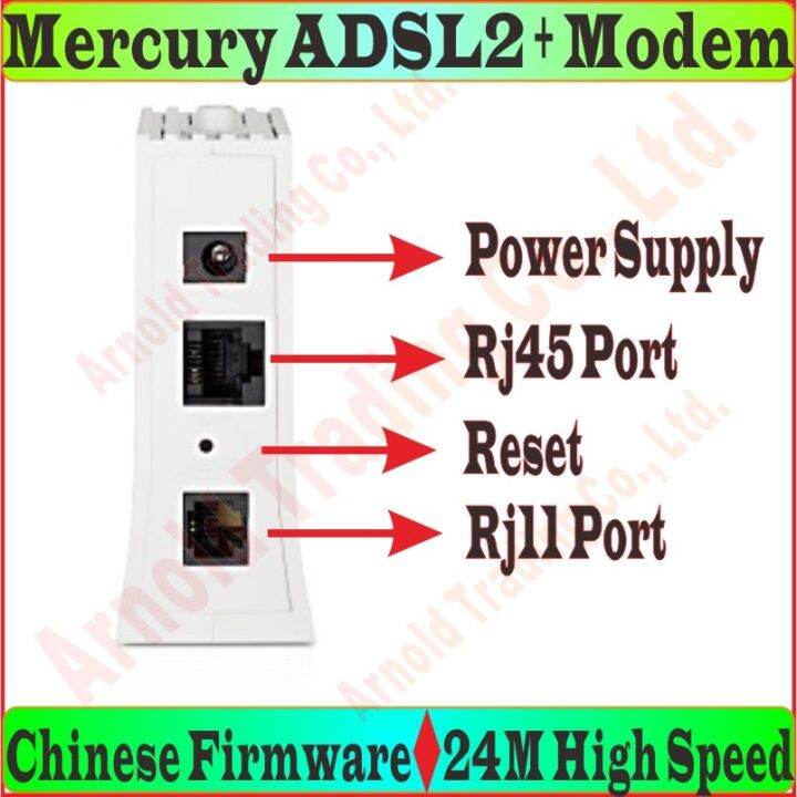 EU/AU/UK/US plug Mercury ADSL ADSL2 Modem 24M High Speed DSL