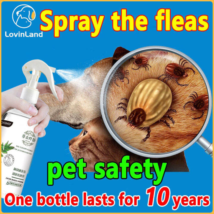 Tick and Flea Spray 300ML for Dogs Cats Anti Tick Garapata Flea Pulgas