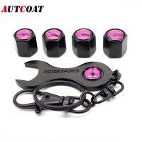 1Set Lip Style Anti-theft Emblem Auto Car Wheel Tire Air Valve Caps With Wrench Keychain Zinc Alloy Stem Dust Cover