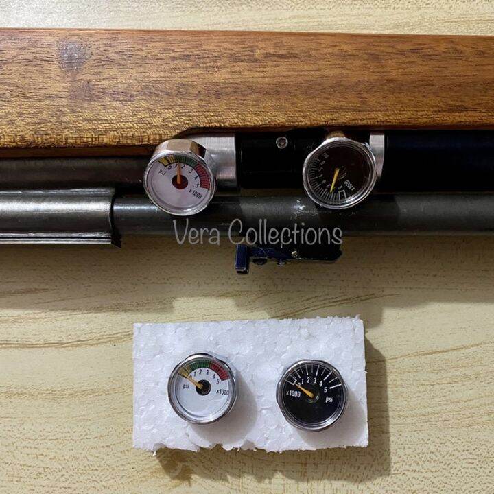 【COD】 3000 & 5000 PSI Mini Micro Paintball PCP Air CO2 tank Pressure Gauge 1/8 NPT Threads