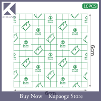 [Kupaoge] พาเลทเครื่องสำอางแบบใช้แล้วทิ้ง10ชิ้น6ซม. 8ซม. PU เมมเบรนกันน้ำชุดเครื่องสำอางอุปกรณ์ต่อติดแบบ DIY