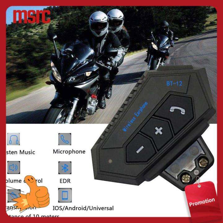 MSRC HandsFree Motorbike FM Radio GPS BT12 Motorcycle Wireless Bluetooth Headphone