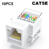 10ชิ้น CAT5e RJ45ไม่มีเครื่องมือโมดูล Ethernet แจ็คตัวเชื่อมเครือข่ายคลิปหนีบผนังหัวเชื่อมปลั๊กเต้าเสียบปลั๊กไฟสายสายเคเบิลอะแดปเตอร์