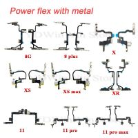 ชิ้นส่วนอะไหล่ปุ่มเปิดปิดปริมาณสูงสุดทำจากโลหะสายเคเบิลยืดหยุ่นกับพลังงานสำหรับ Iphone 8 Plus X Xr Xs 11 Pro
