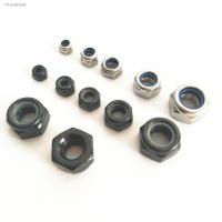 ┇۞ Self-locking Nylock Nut M2 M2.5 M3 M4 M5 M6 M8 M10 M12 304 stainless steel black steel DIN985 Hex Nylon Insert Lock Nut Locknuts