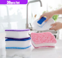 30Pcslot Colorful With U-groove Dishwashing Sponge, Kitchen Cleaning Tools, Sponge For Cleaning Scourers, Microfiber Sponge