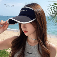 YujunSports หมวกกะบังหน้าหมวกชายหาดหมวกปีกกว้างหมวกกันแดดผู้หญิงเปล่าสำหรับเด็กผู้หญิงหมวกป้องกันแสงแดดแสงยูวีหมวกผู้หญิง