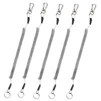 Fashion Key Lanyard Wire Spring Rope Elastic Coil Stretch Tether Fishing Missed Rope Key Chain Key Cord