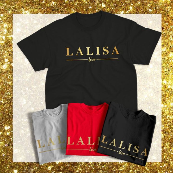 เสื้อlisa-เสื้อยืดแฟนคลับ-lalisa-solo-สกรีนทอง