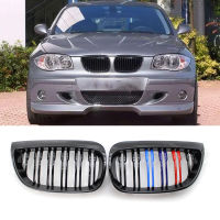 Pulleco สำหรับ BMW E81 E87 120d 120i 130i รถย่างด้านหน้ากระจังหน้า Racing Grills Gloss Black M Grille 2004-2006 Auto Grilles