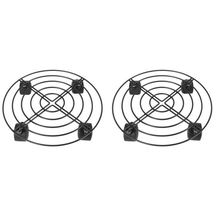 Metal Plant Flower Pot Stand Trolley Caddy on Wheels Indoor Outdoor