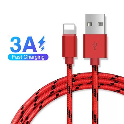 3A USB Cable For iPhone 12 11 13 Pro XS Max Xr X 8 7 6 LED Lighting Fast Charge Charger Date Phone Cable For iPad Wire Cord Docks hargers Docks Charge
