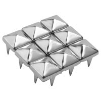 200 pcs Copper 6 mm Silver Pyramid Studs Pyramids Rivets Decoration