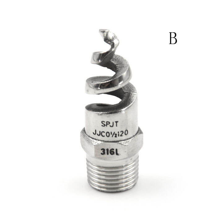 AttractiveFine New 1 4 1 2 Stainless Steel Spiral Cone Atomization Spray Nozzle Sprinkler Heads