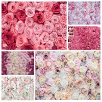 Valentines Day Pink Flowers Photography Backdrops Vinyl Cloth Studio Backgrounds for Children Baby Lovers Portrait Photoshoot