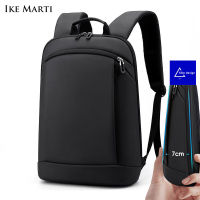 IKE MARTI Light Laptop Backpack Men 15.6 Inch Office Work Women Backpacks Business Bag Unisex Black Backpack Slim Back Pack