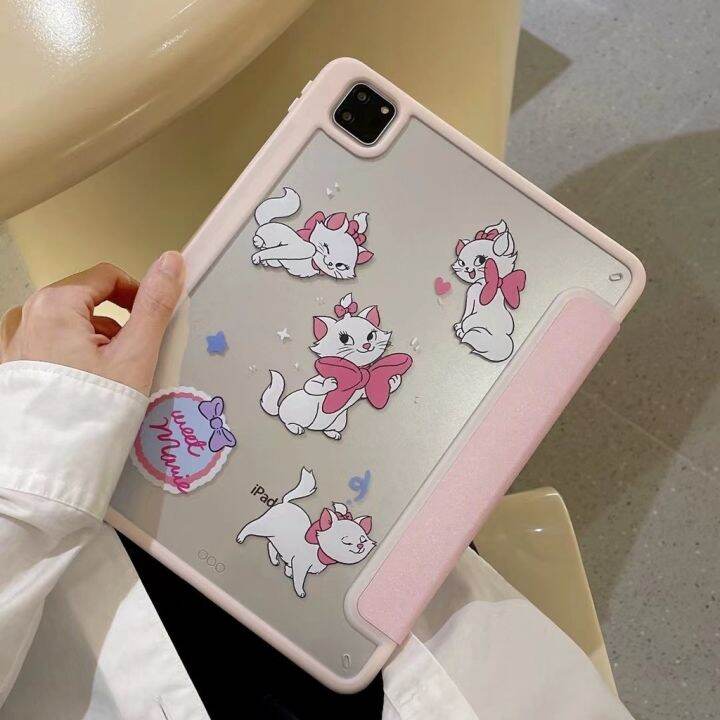 ส่งจากไท-แมว-marie-cute-เคส-ipad-10-2-gen10-9-8-2022-เคสไอแพด2021-air4-5-10-9-11pro-ไอแพด-ใส่ปากกาไดgen6