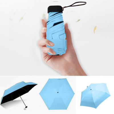 ร้อนร่มร่มขนาดสำหรับผู้หญิงร่มเดินทางแบนอาทิตย์กระเป๋าน้ำหนักเบาร่มมินิฝนขนาดเล็กพับฝนร่มอาทิตย์