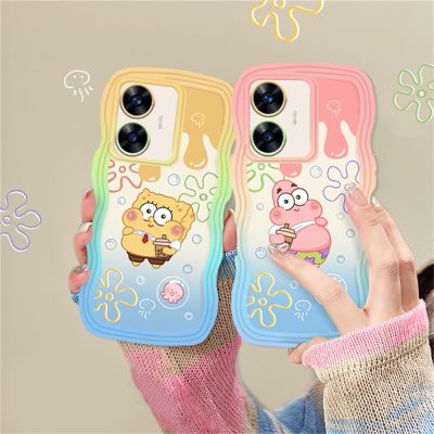 เคส Hp C53 Realme C55 C25 10 C30 C31 C33 C35 C21Y C25Y C11 2021 C15 C17 C12 C3 C2 8i 7i 5 5i 7 Pro ลายการ์ตูนขอบตะเข็บโทรศัพท์ TPU ลายคลื่นเคสมือถือ Caiweiqi