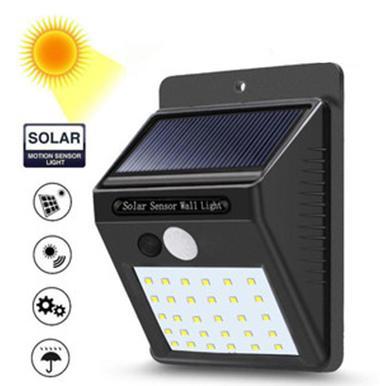 ไฟติดผนังโซล่าเซลล์ 30 LED พลังงานแสงอาทิตย์ -- Solar Motion Sensor light