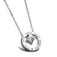Opk New Korean Jewelry Cube Pendant Love Cube Titanium Steel Couple Necklace Gift