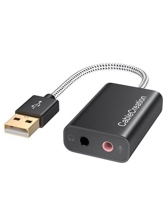 USB to 3.5mm USB to 3.5mm Cablecreation USB Type C External Sound Card
