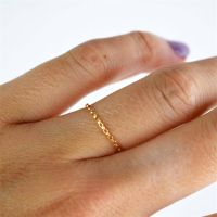 14K Gold Filled ChainแหวนKnuckleแหวนMinimalism Goldเครื่องประดับAnillos Mujer Bague Femme Boho Aneisแหวนผู้หญิง