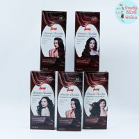 (สีช็อกโกแลต+พร้อมไฮ) สีย้อมผมช็อกโกแลตโกเซ็น Gosen Chocolate Color Cream ขนาด สี 100ml +ไฮ 100ml