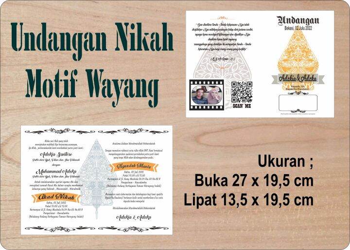 Cetak Undangan Pernikahan Wayang Elegan Murah ( 50pcs ) | Lazada Indonesia