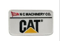 อาร์มปัก CAT NC MACHINERY CO. แบบเย็บติด   งานปักปราณีต สวยงาม ส่งทุกวัน