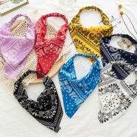 【YF】 New Printing Vintage Bandana Kerchief Triangle Hairband Hair Scarf Adult Women Girl Fashion Head Wear Apparel Accessories Gifts