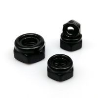 2/10/25 M2 M2.5 M3 M4 M5 M6 M8 M10 M12 DIN985 Black 304 Stainless Steel Hexagonal Hex Self-locking Locknut Nylon Insert Lock Nut