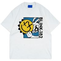 Hot sale Blink-182  band  graphic Mens 100% Cotton Round Neck Short Sleeve T-Shirt  Adult clothes