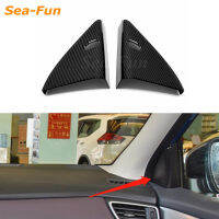 Carbon Fiber Car Front Inner Triangle Speaker Audio Horn Cover Trim For Nissan Qashqai J11 2015 2016 2017 2018 2019 Accessories