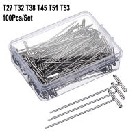 100Pcs Set Thumbtack Pushpin With Box T27 T32 T38 T45 T51 T53 Map Photo Paper Fabric Cloth T Shape Needle Push Pins Thumb Tack Clips Pins Tacks