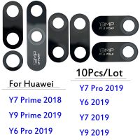 กระจกกล้องถ่ายรูปหลังเดิม10ชิ้นเหมาะสำหรับ Huawei Y6 Pro Y7 Pro 2019 Y9 Y7นายก2018กระจกกล้องถ่ายรูปพร้อมกาวกาว