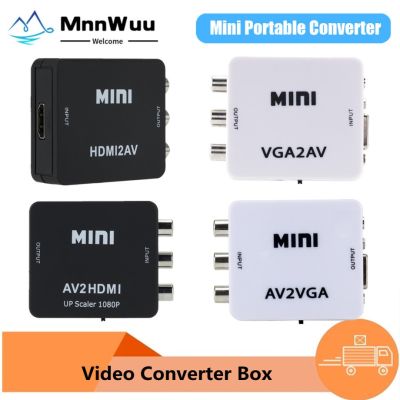☄○☽ Mini VGA TO AV Converter AV2VGA Convertor Box HD2AV AV TO HDMI-Comaptible HD2AV Video Converter For PC to TV HD Computer to TV