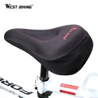 【LZ】№☞✣  WEST BIKING Bicicleta Sela Ciclismo Spandex Nylon   Gel de Silicone 3D Assento Capa Sela Ventilar Almofada Macia Para MTB Bicicleta Selas