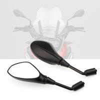 Black 10Mm Motorcycle Rear View Mirrors Black Scooter Moto Side Mirrors FOR BMW G650GS F650GS F700GS F800GS F850GS R1200GS