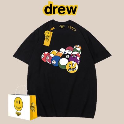 [S-5XL] เสื้อยืด เสื้อเชิ้ตแขนสั้นแบรนด์ Drew Smiley เสื้อยืดสำหรับทั้งหญิงและชายแบรนด์แฟชั่นหลวมคู่ยิ้มหลากหลายใหม่แฟชัS-5XL